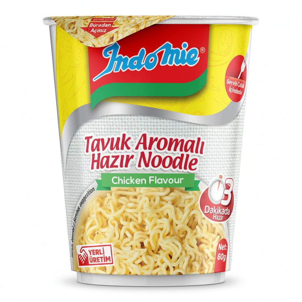 İndomie Bardak Tavuk Çeşnili 60 Gr