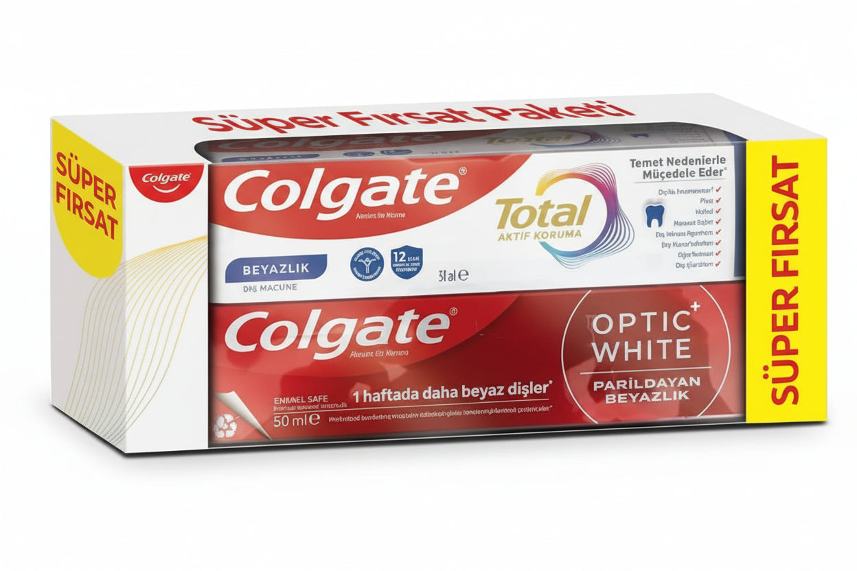 Colgate Total 50 Ml + Optic White 50 Ml Diş Macunu Seti