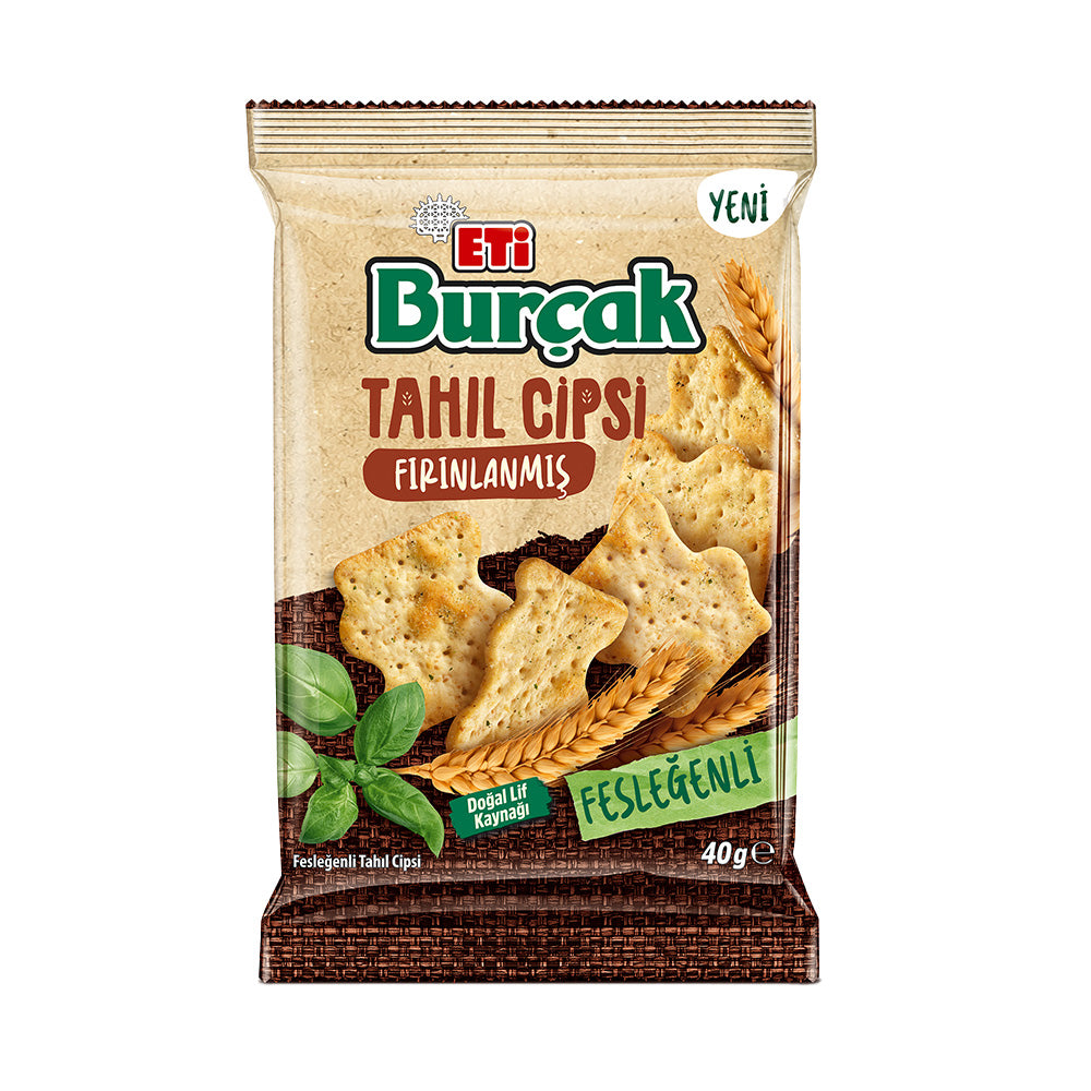 Eti Burçak Fırınlanmış Tahıl Cipsi Fesleğenli 40 Gr - Batman Sanal Market