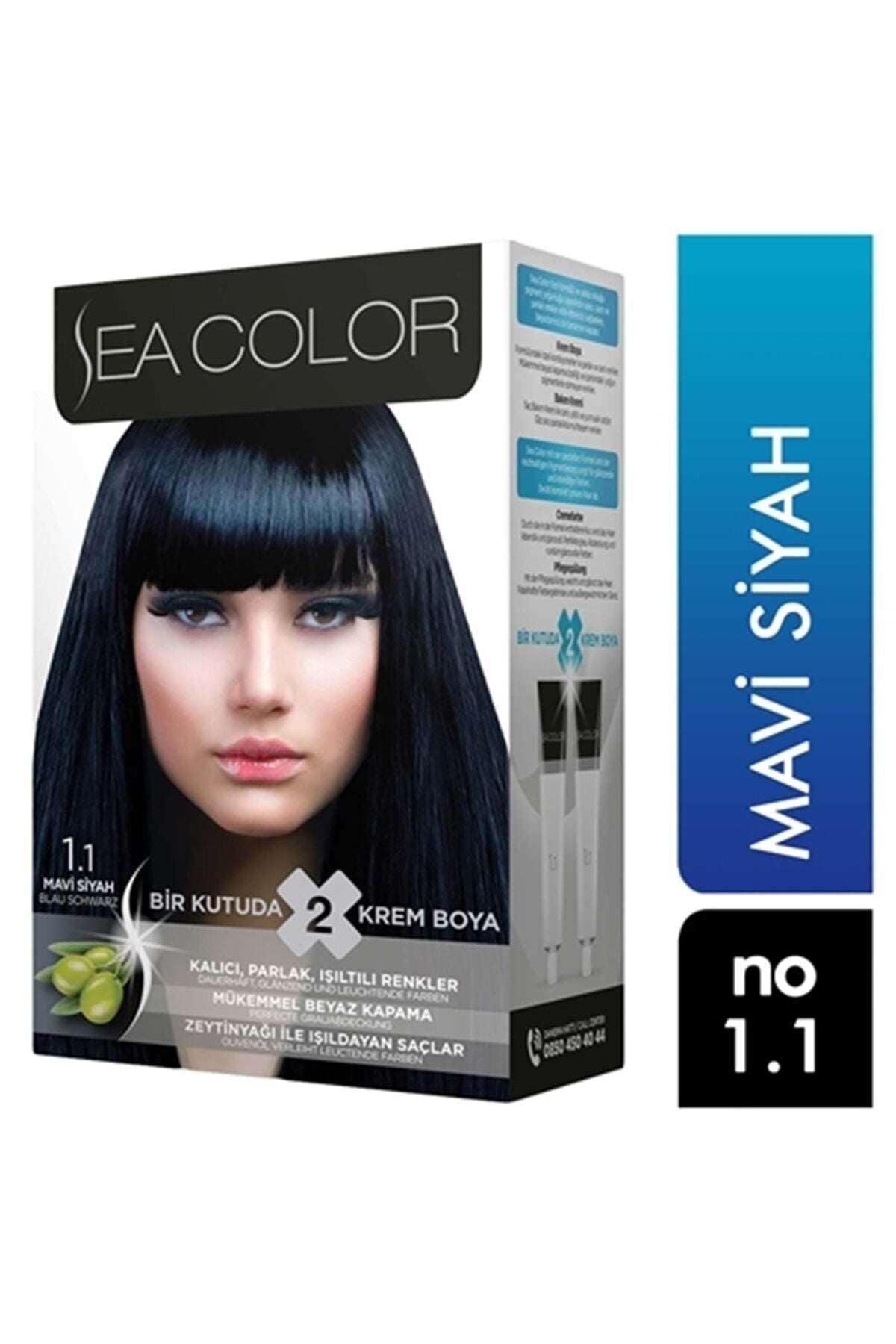 Sea Color Saç Boyası 1-1 Mavi Siyah - Batman Sanal Market
