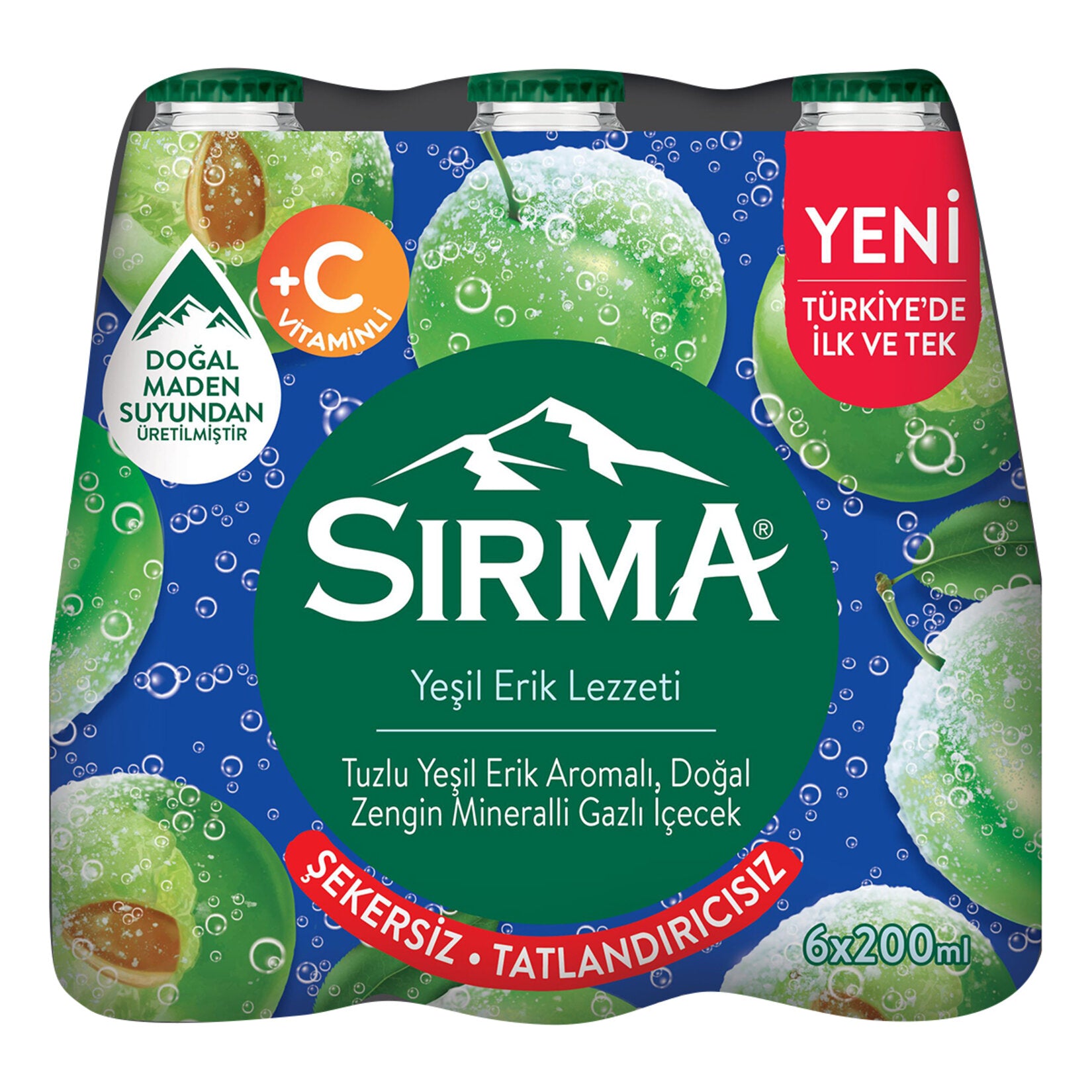 Sırma Soda Tuzlu Yeşil Erik 6'lı