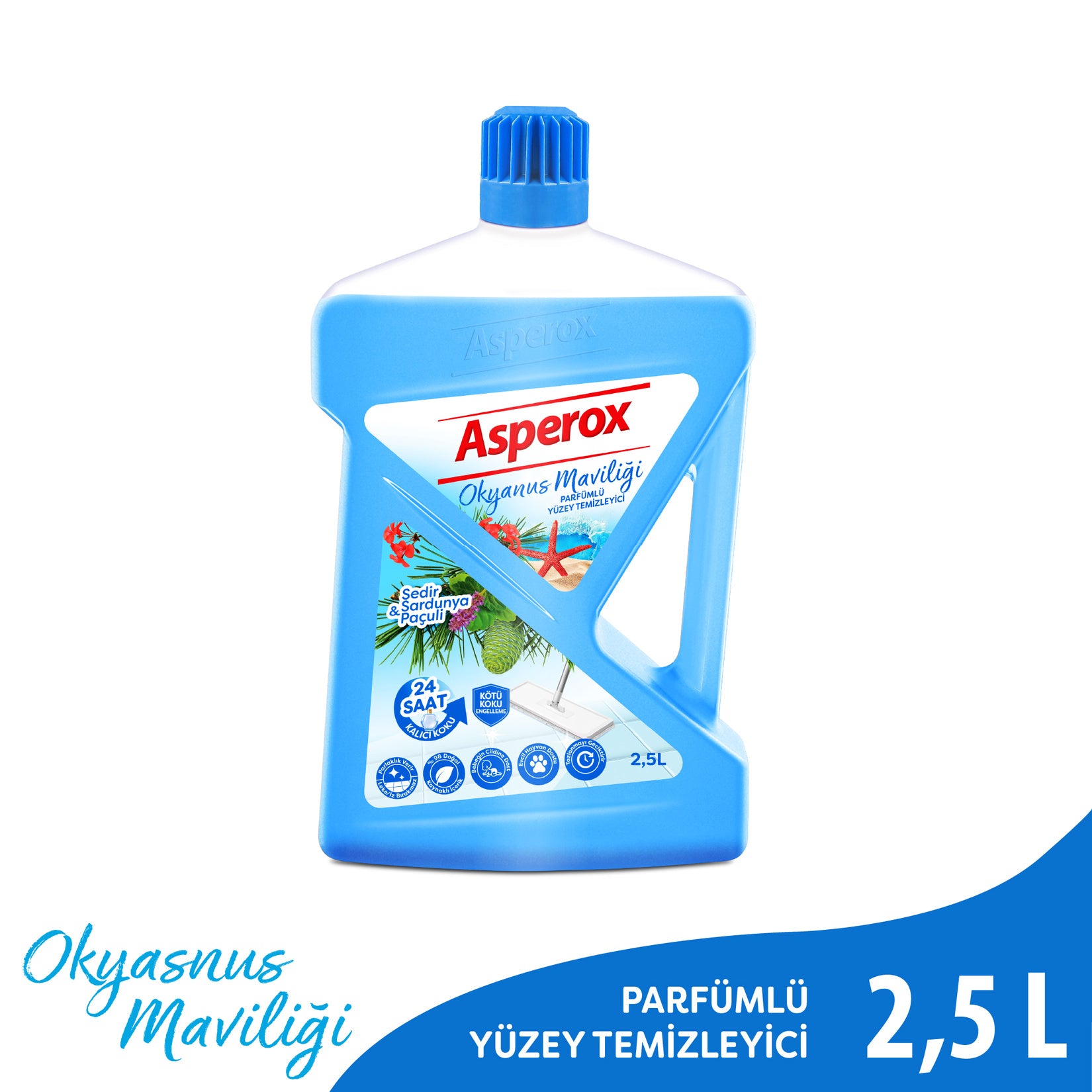 Asperox Yüzey Temizleyici 2.5 L Okyanus (Mavi) - Batman Sanal Market