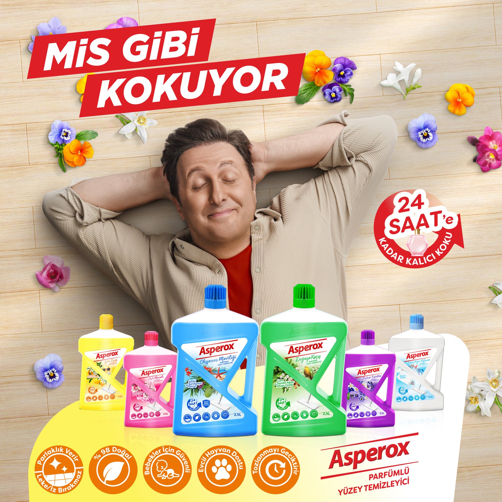 Asperox Yüzey Temizleyici 2.5 L Okyanus (Mavi) - Batman Sanal Market