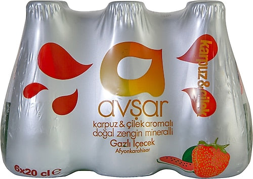 Avşar Karpuz Çilek Aromalı Maden Suyu 6x200 ML - Batman Sanal Market