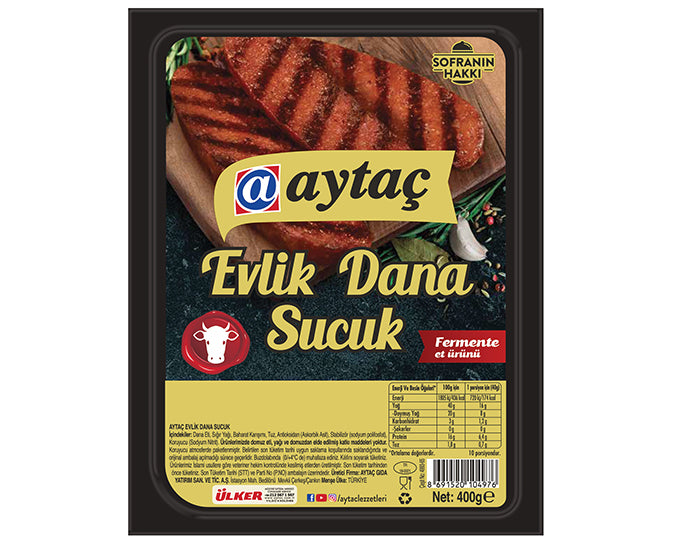 Aytaç Dana Evlik Sucuk Fermente 400gr - Batman Sanal Market
