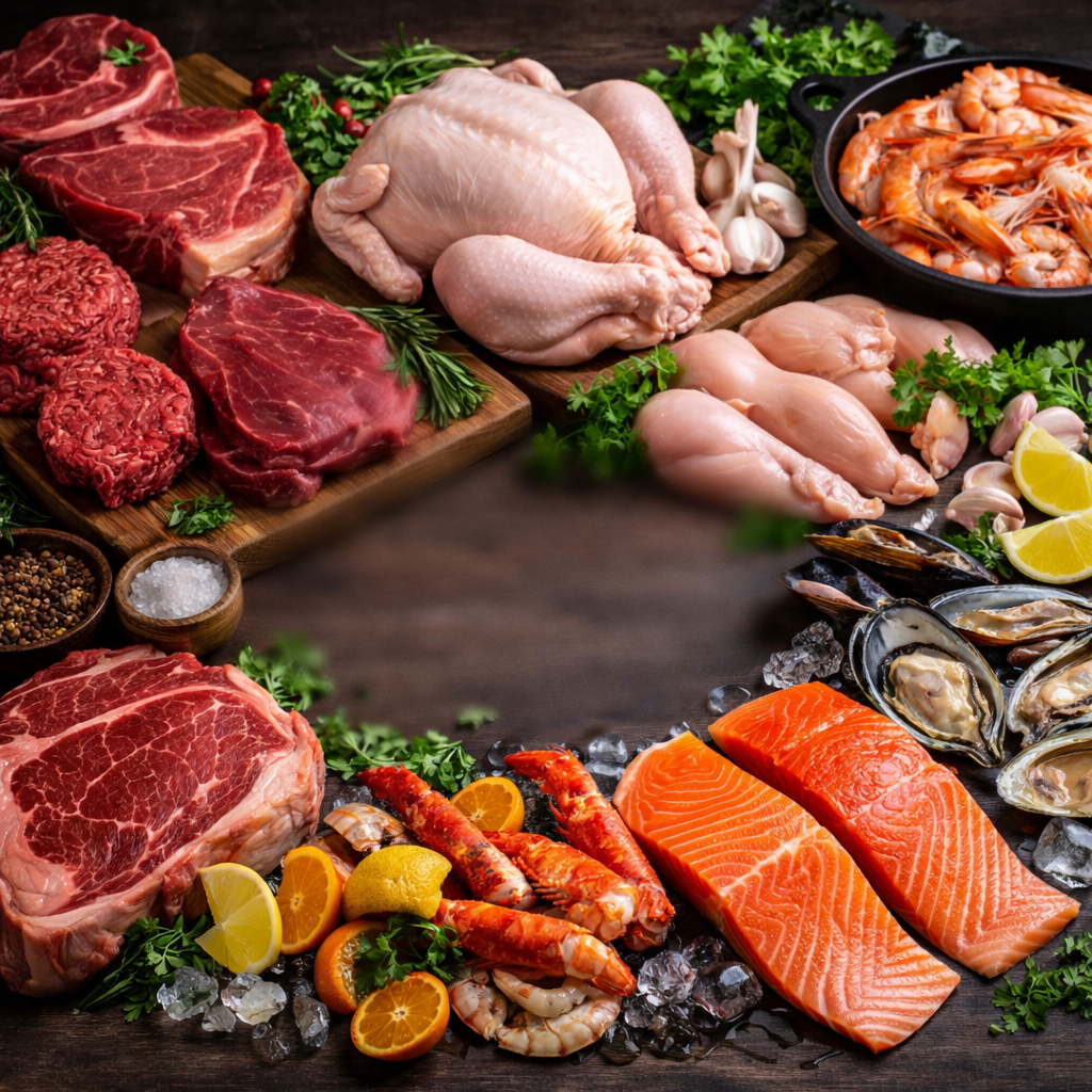 Batman Sanal Market et tavuk ve deniz ürünleri kategorisi