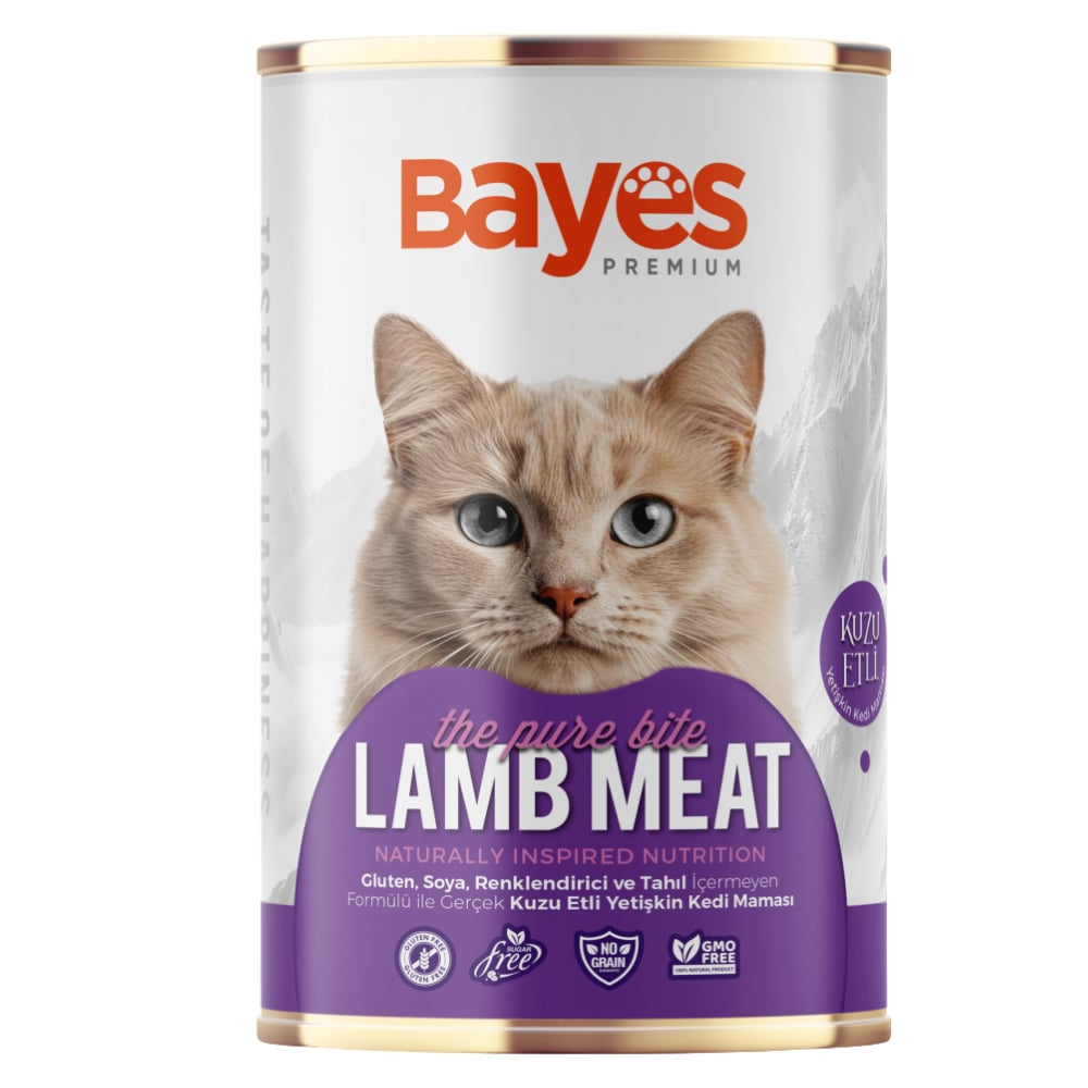 Bayes Yetişkin Kedi Yaş Mama Kuzu Etli 400 Gr - Batman Sanal Market