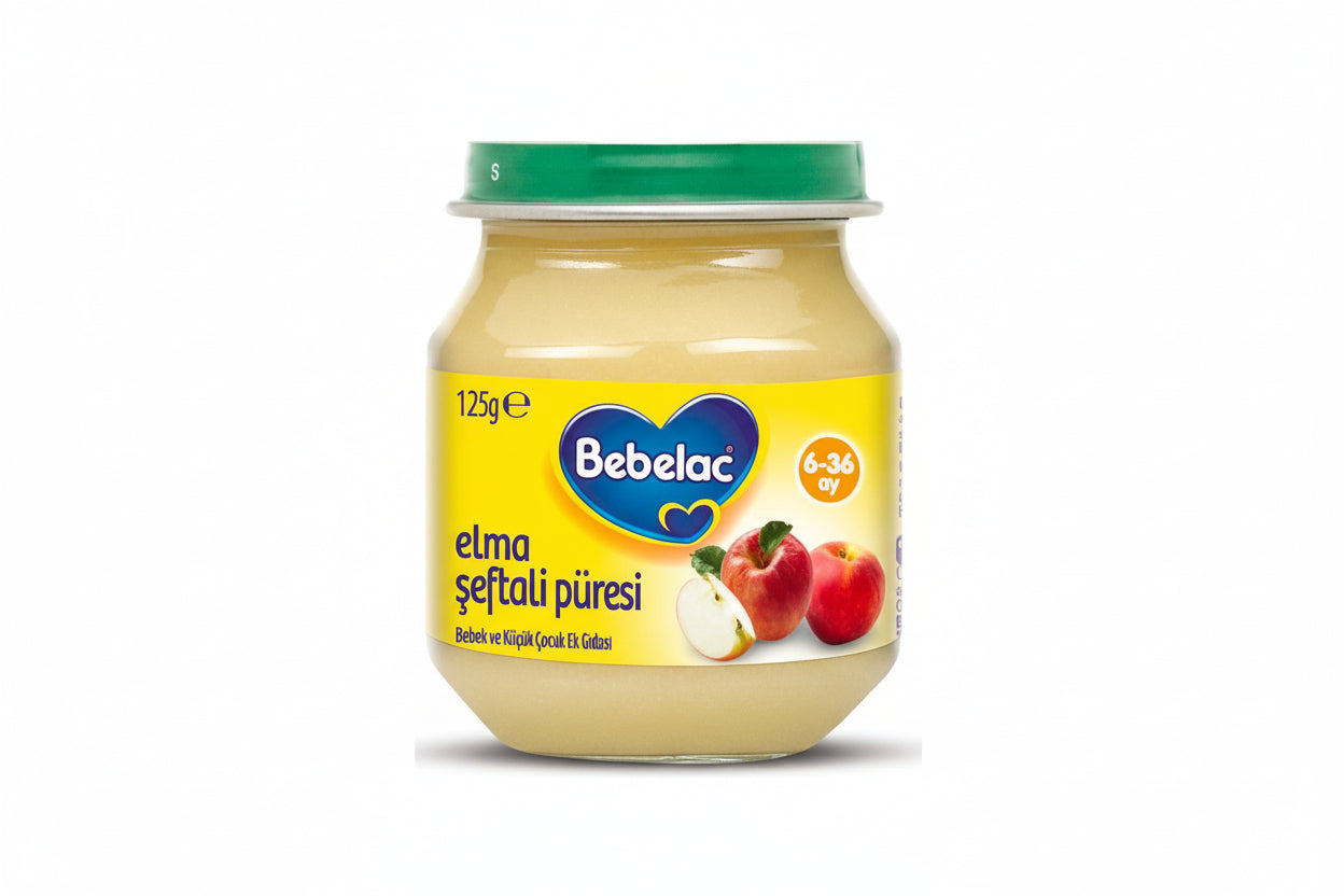 Bebelac Kavanoz Elma Şeftali Püresi 125 Gr