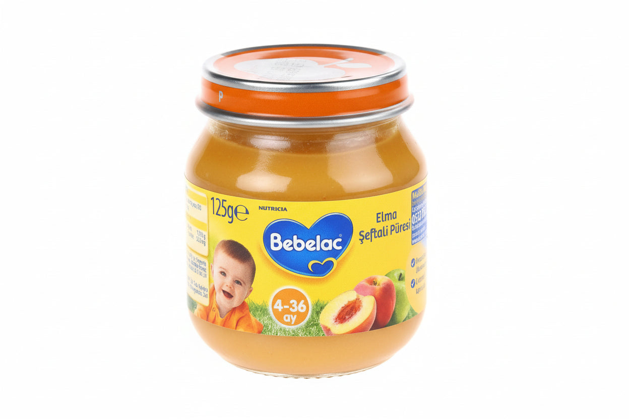 Bebelac Kavanoz Elma Şeftali Püresi 125 Gr