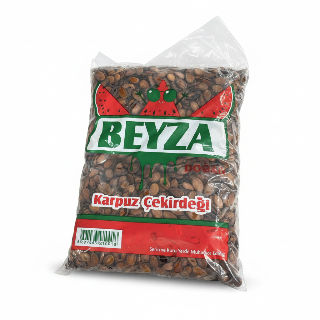 Beyza Karpuz Çekirdeği, çerez ve atıştırmalık olarak tüketebileceğiniz lezzetli bir seçenektir. Batman Sanal Market’te.