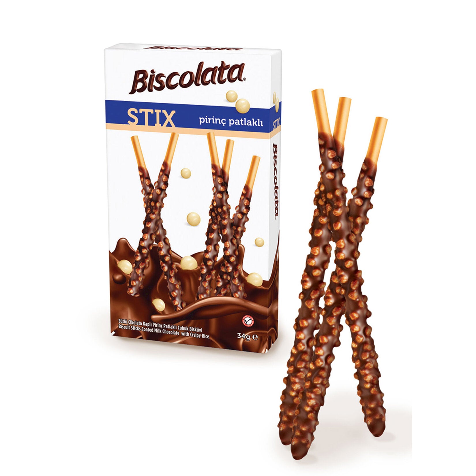 BİSCOLATA STİX PİRİNÇ PATLAKLI 34 GR - Batman Sanal Market