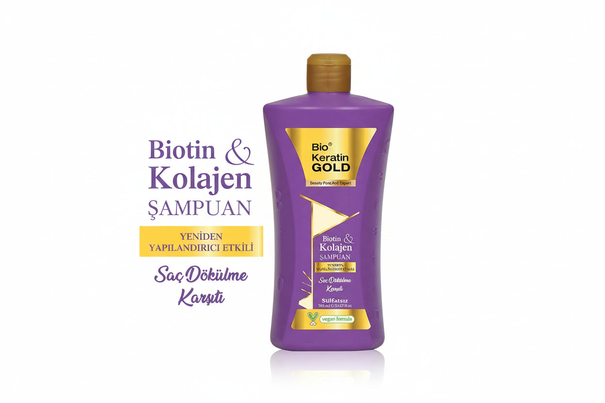 BIO KERATIN GOLD Şampuan Biotin & Kolajen 700 ml - Batman Sanal Market