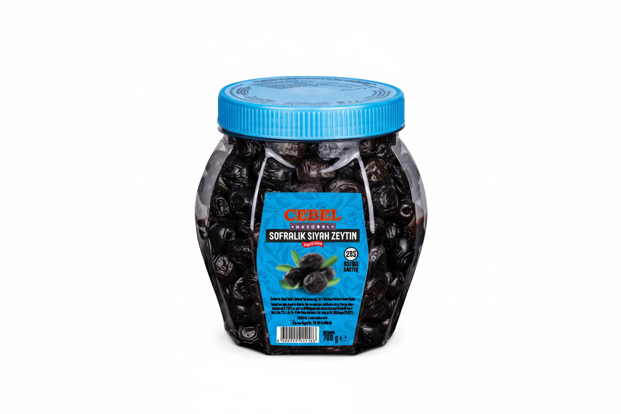 CEBEL SİYAH ZEYTİN ORTA TANELİ 1400 GR MAVİ - Batman Sanal Market