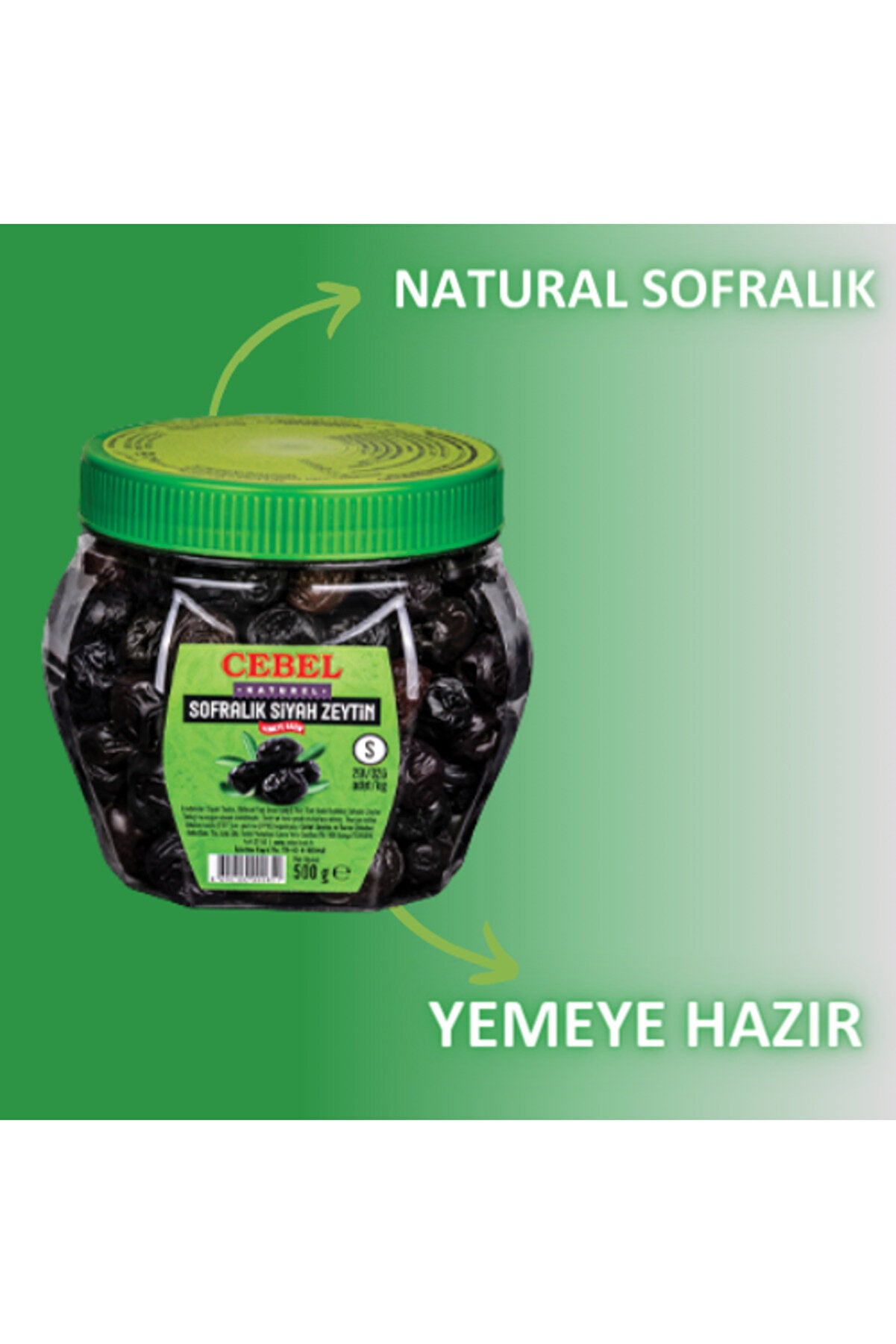 Cebel Siyah Zeytin 500 Gr Pet - Batman Sanal Market