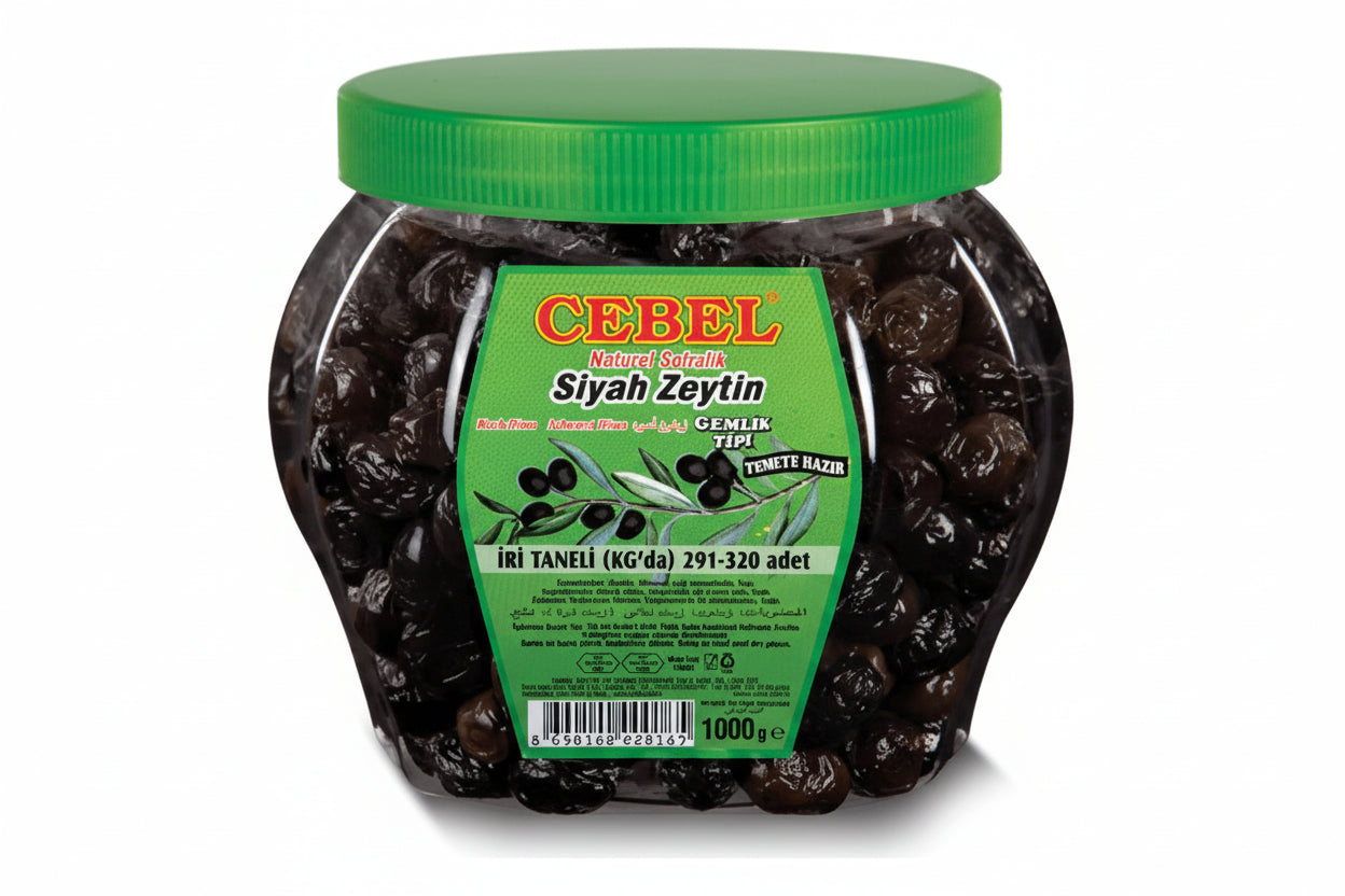 Cebel Siyah Zeytin İri Taneli 1 Kg (Yeşil) - Batman Sanal Market
