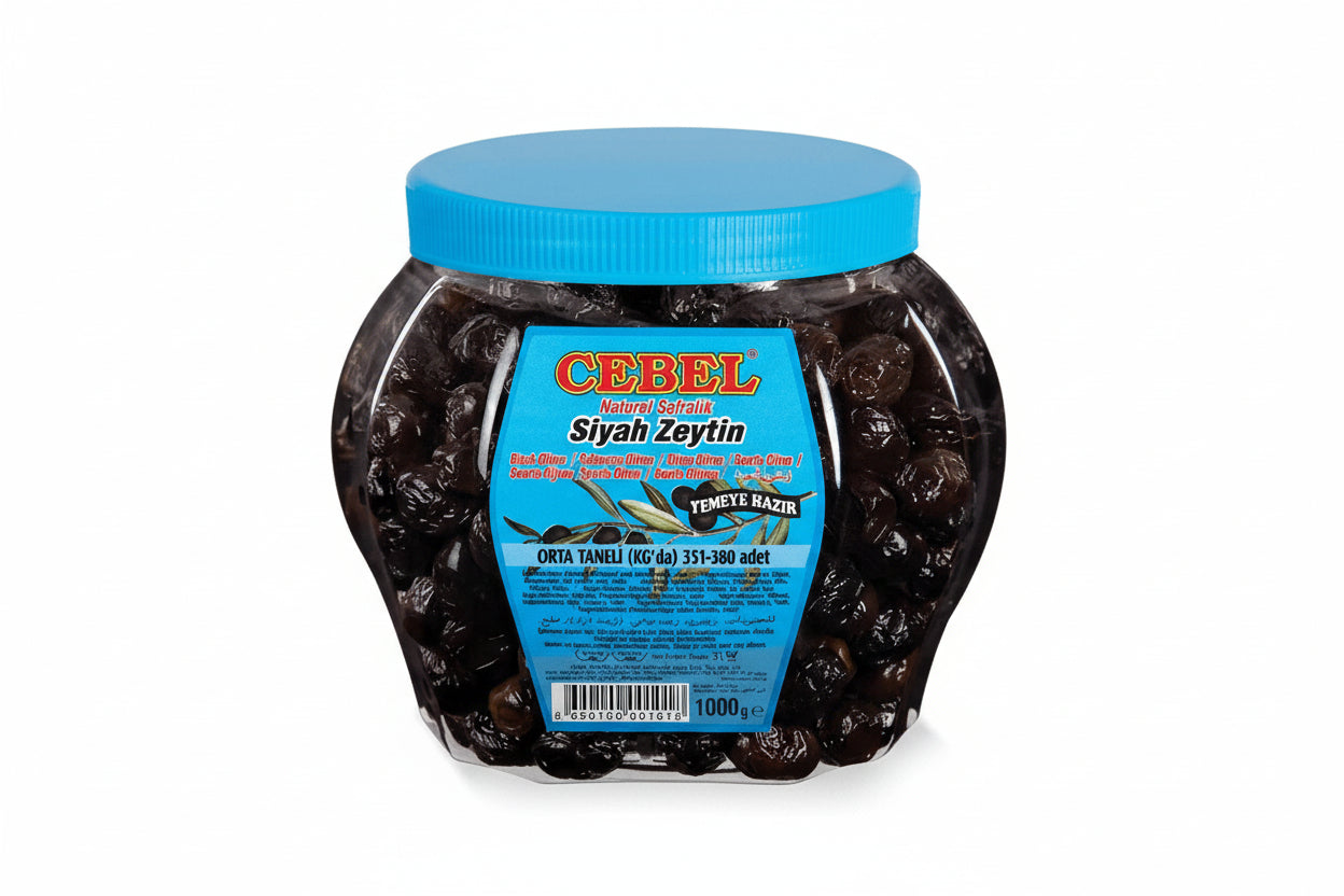 Cebel Siyah Zeytin Naturel Sofralık 1 Kg - Batman Sanal Market