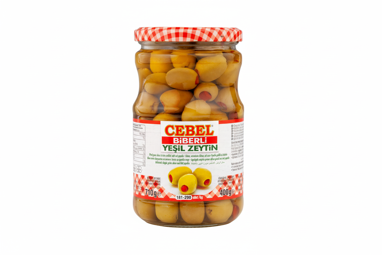 Cebel Yeşil Zeytin Biberli 400 Gr