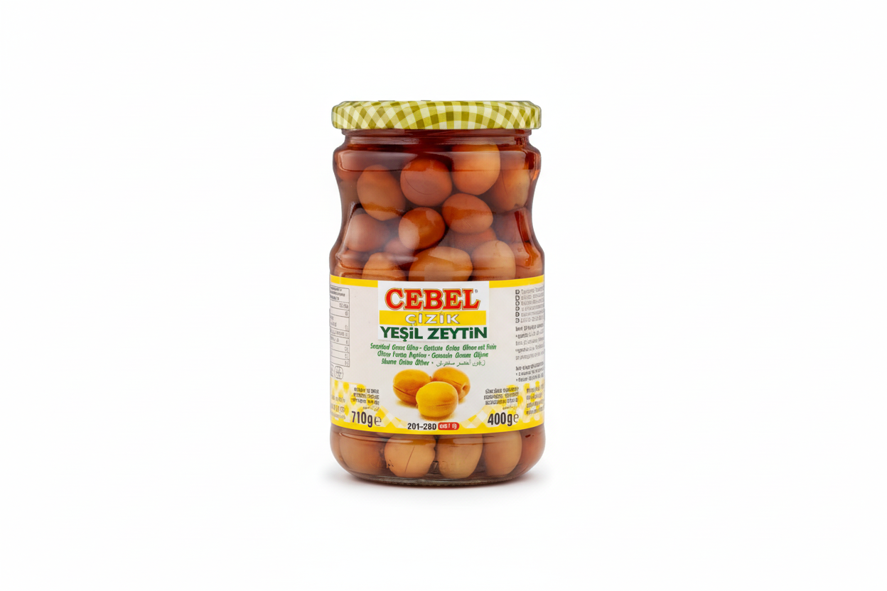 Cebel Yeşil Zeytin Çizik 400 Gr