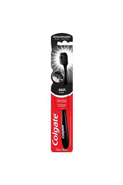 Colgate Diş Fırçası 360 Charcoal Siyah Orta