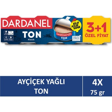 Dardanel Ton Balığı Ayçiçek Yağlı 4x75 Gr - Batman Sanal Market