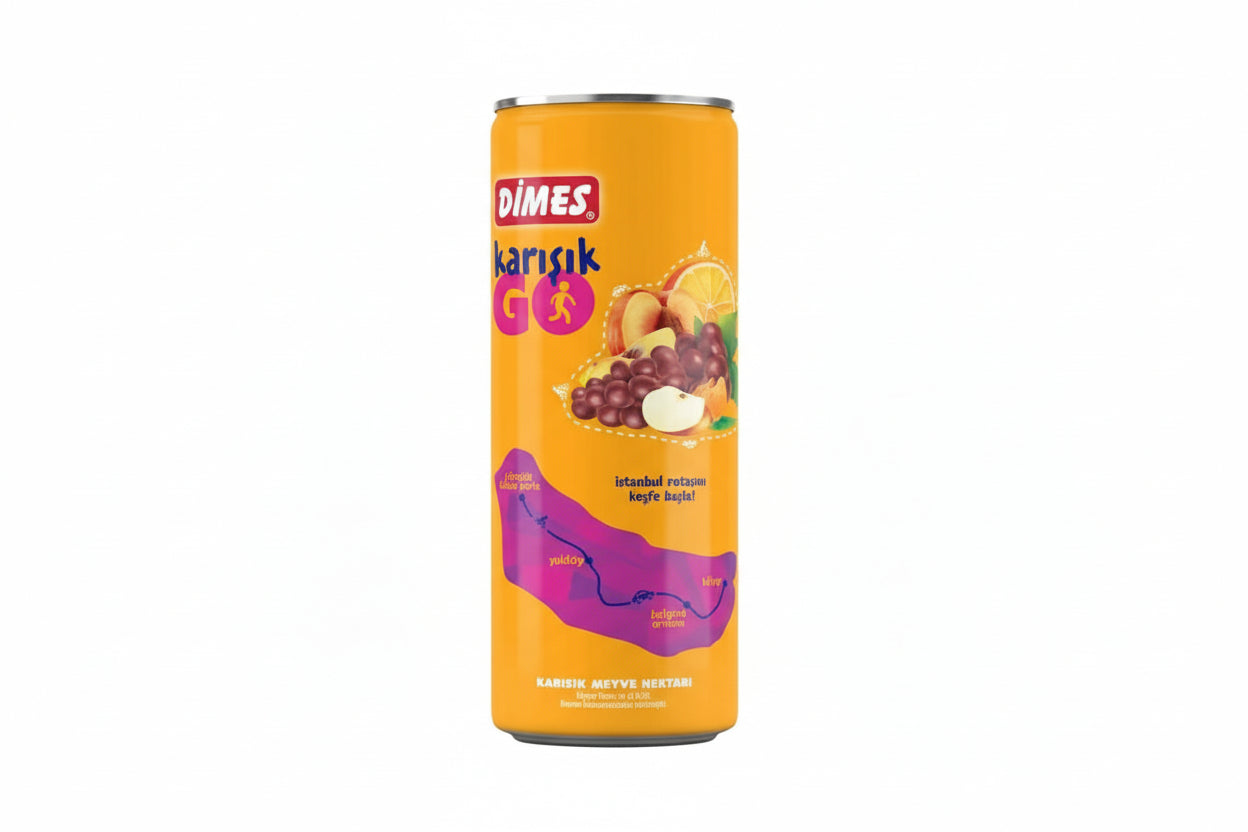 Dimes Meyve Suyu 250 Ml Karışık (teneke)