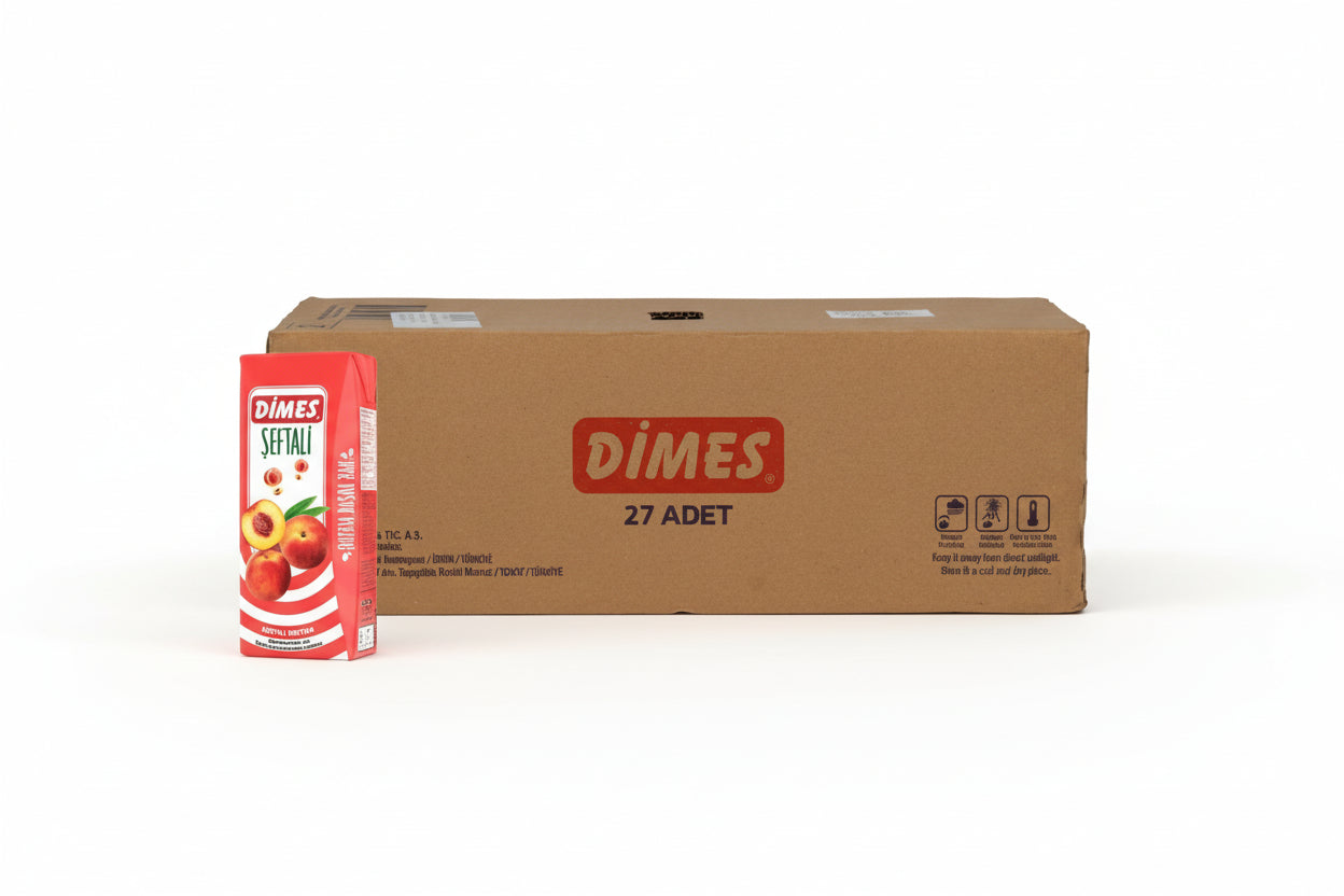 Dimes Meyve Suyu 200 Ml Şeftali Nektarı (koli)