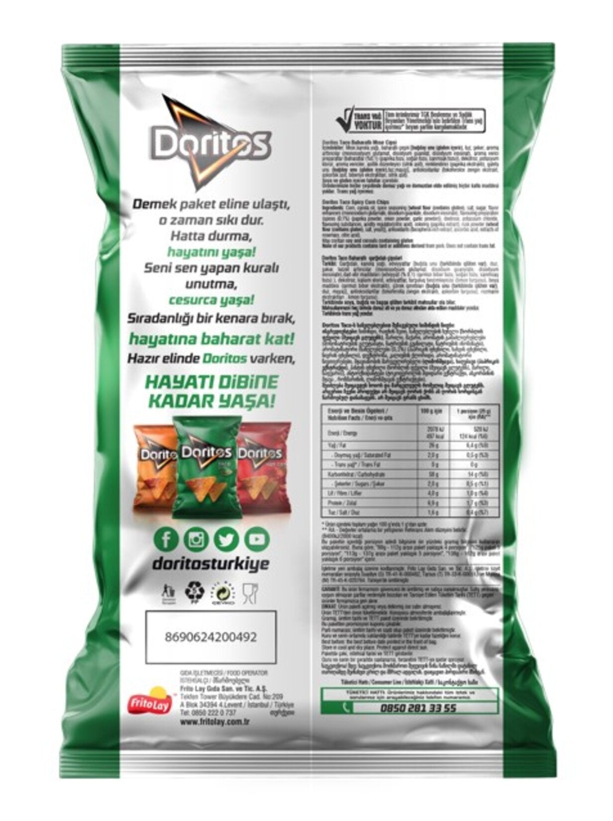 Doritos Mega Boy Taco Baharatlı 218 Gr