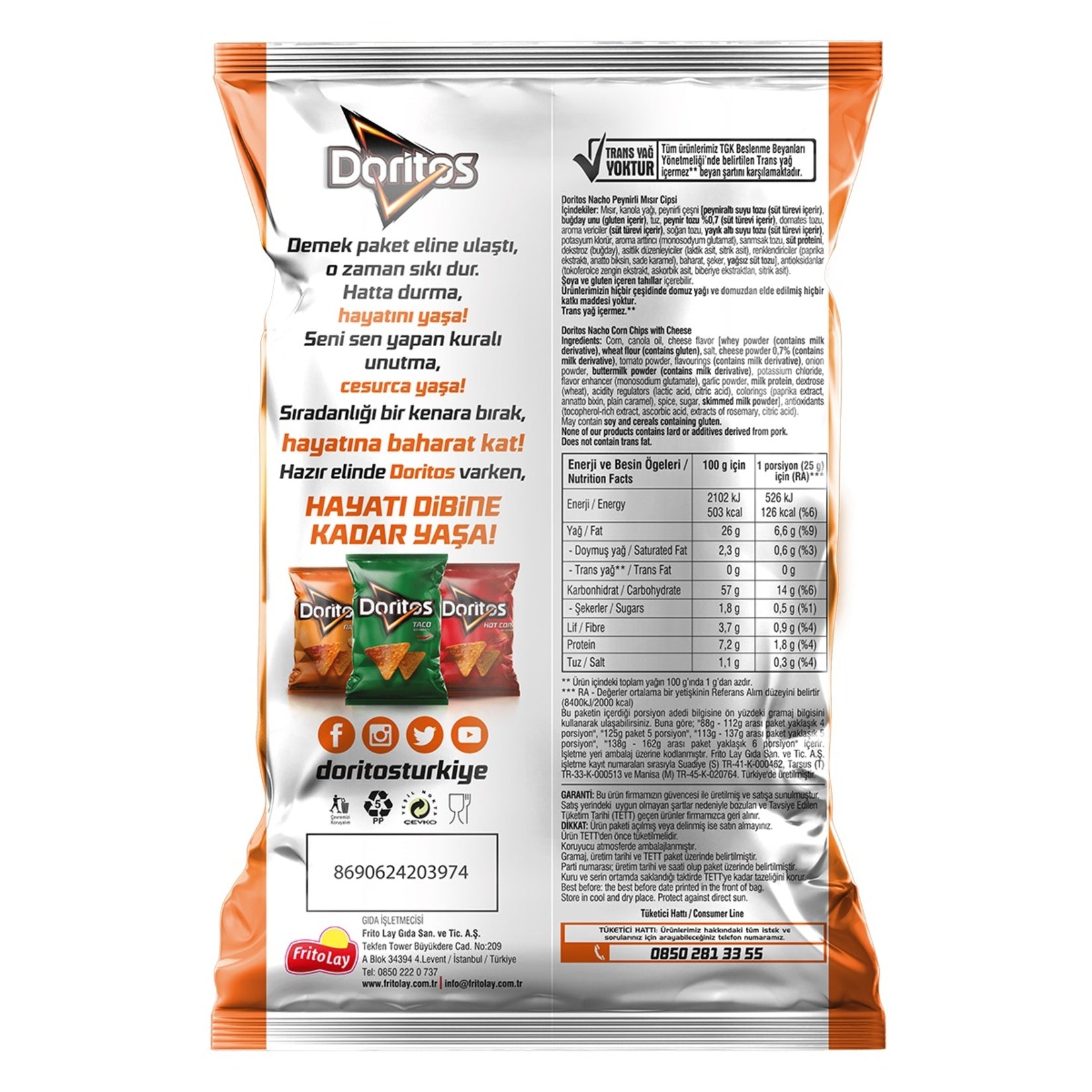 Doritos Süper Boy Nacho Peynirli 135 Gr