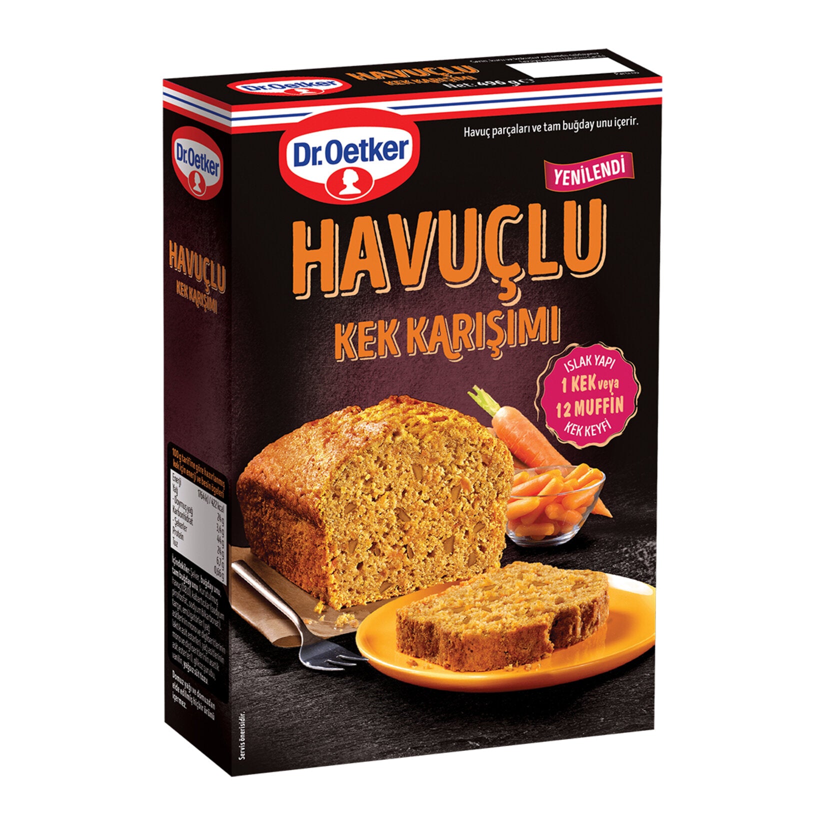 DR OETKER HAVUÇLU KEK KARIŞIMI 496 GR - Batman Sanal Market