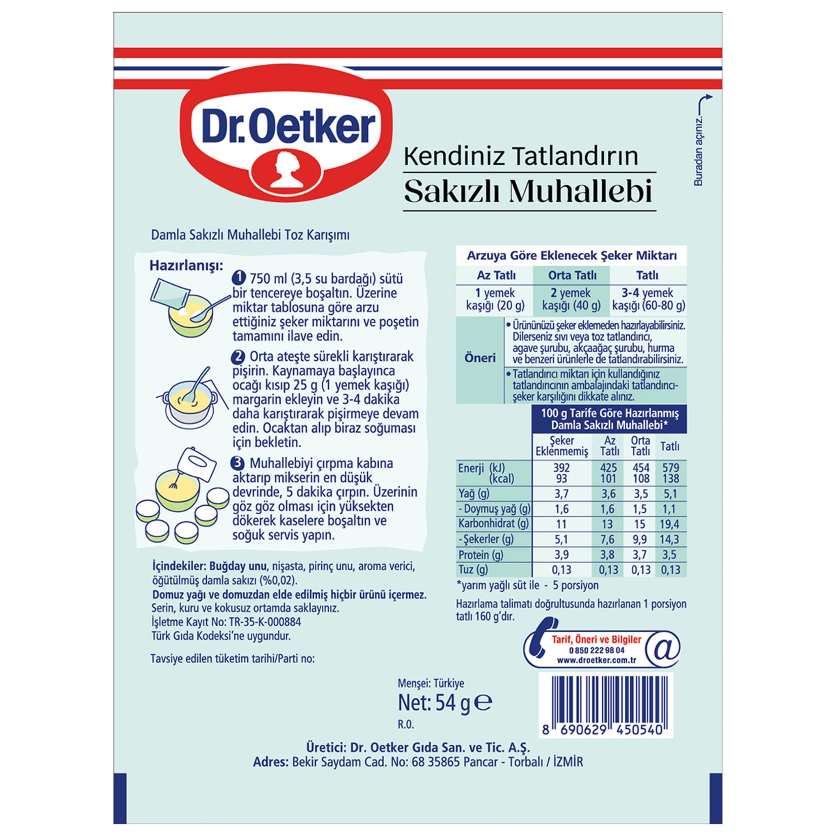 DR OETKER Kendinizi Tatlandırın Sakızlı Muhallebi 54 Gr - Batman Sanal Market