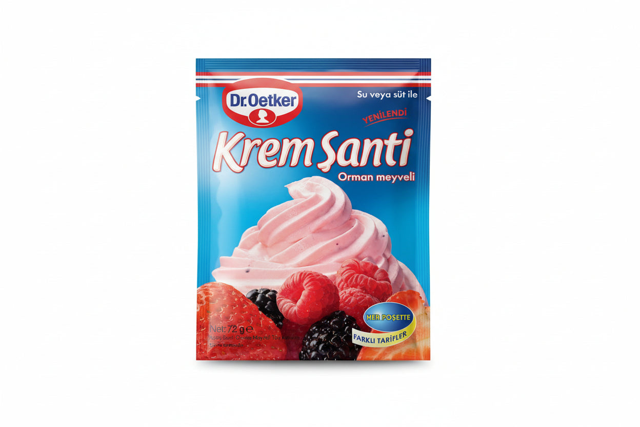 DR.OETKER KREM ŞANTİ ORMAN MEYVELİ 72 GR - Batman Sanal Market