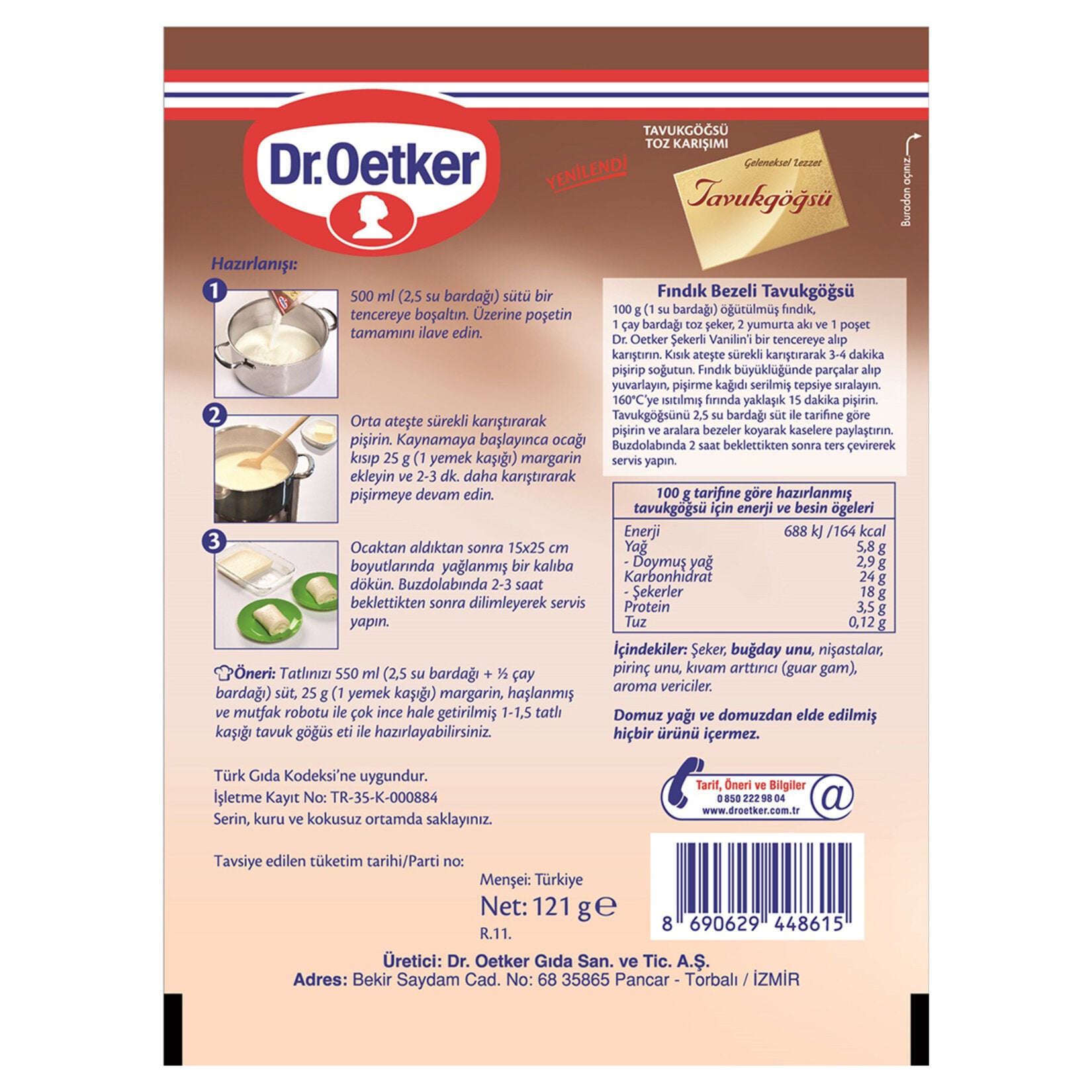 Dr. Oetker Tavukgöğsü 121 Gr - Batman Sanal Market