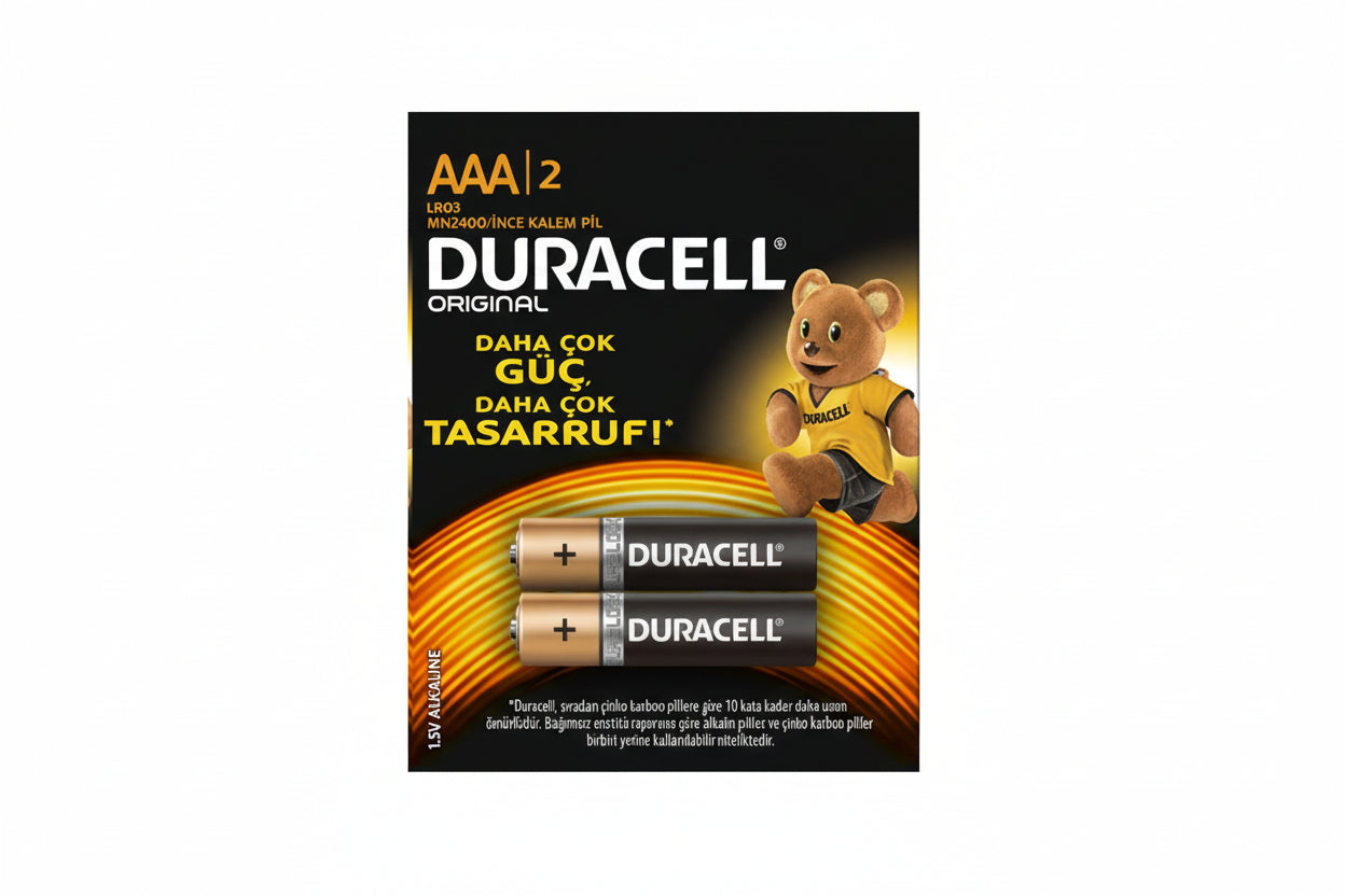 Duracell AAA İnce Pil 2'li - Batman Sanal Market
