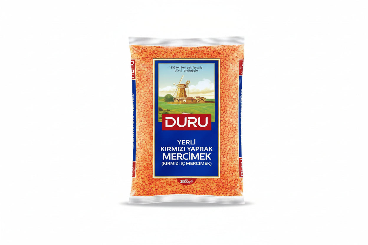 Duru Kırmızı Yaprak Mercimek 2000 Gr