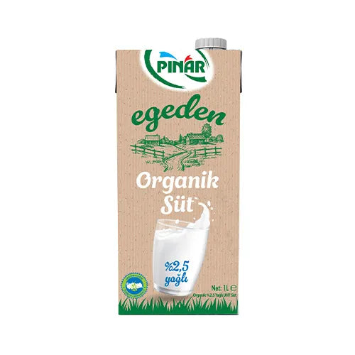 Pınar Egeden Organik Süt %2,5 Yağlı 1L
