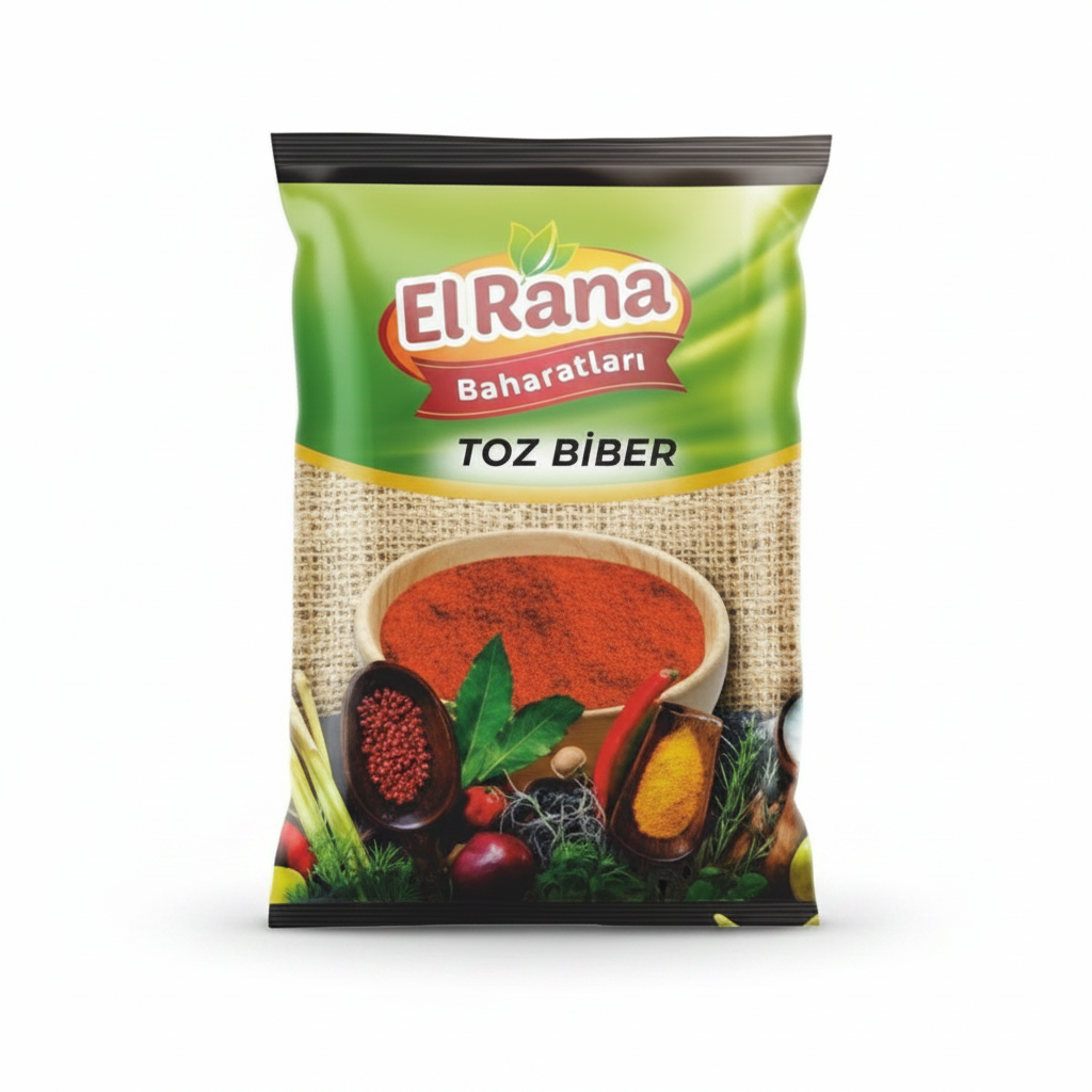 El Rana Acı Toz Biber, yemeklere yoğun acı ve baharatlı lezzet katmak için kullanabileceğiniz pratik bir baharat seçeneğidir. Batman Sanal Market’te.