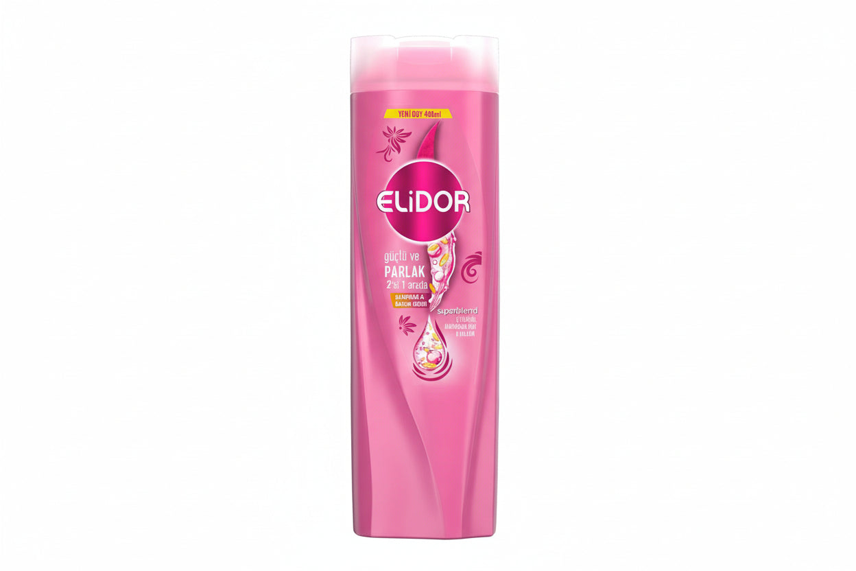 ELİDOR ŞAMPUAN GÜÇLÜ PARLAK 2 İN 1 400 ML (PEMBE) - Batman Sanal Market