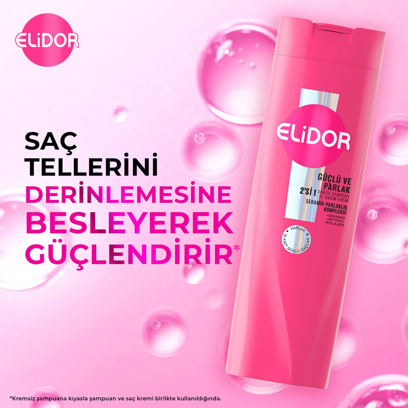 ELİDOR Şampuan Güçlü Parlak 400 ml (Pembe) - Batman Sanal Market