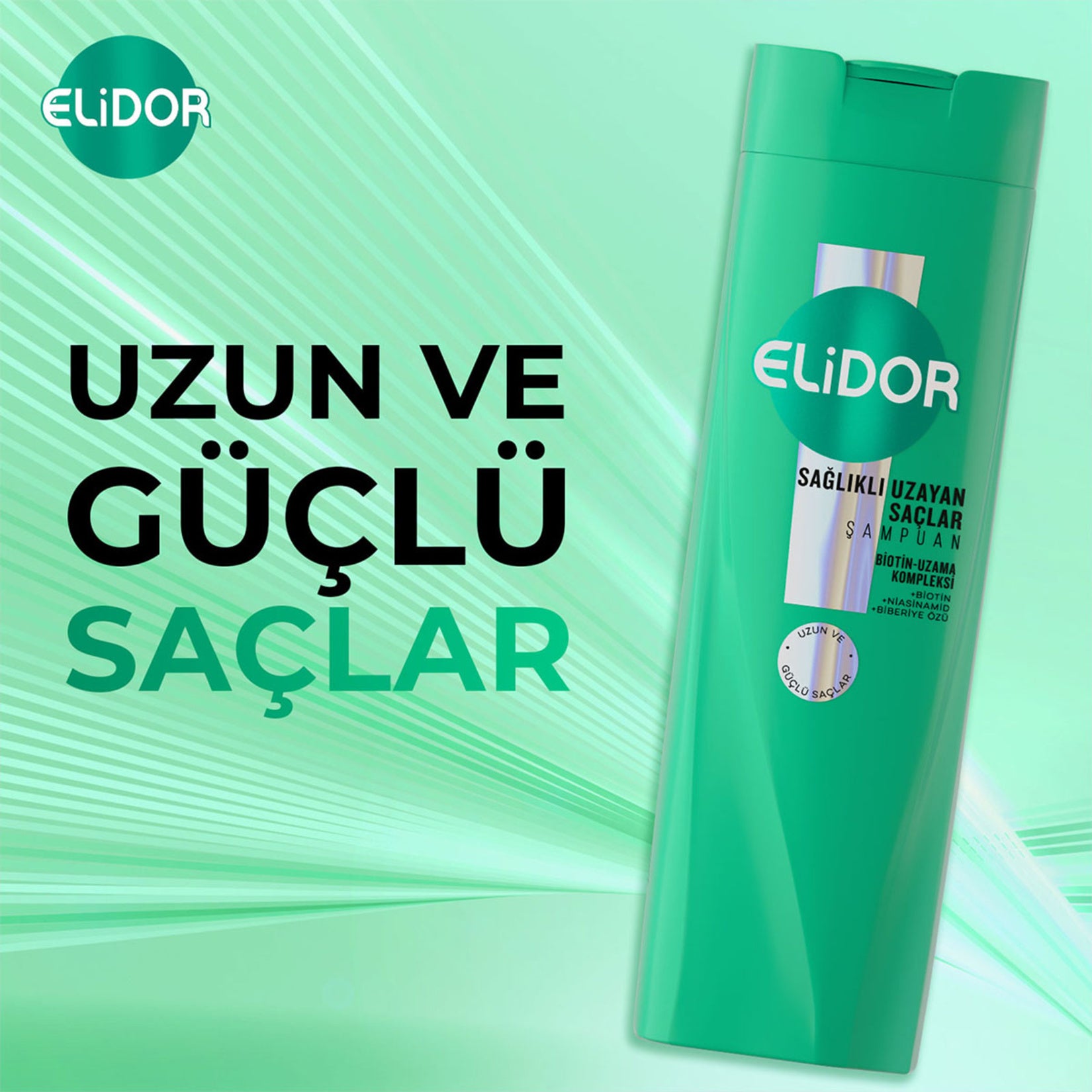 ELİDOR Şampuan Sağlıklı Uzayan 400 ML (Yeşil) - Batman Sanal Market