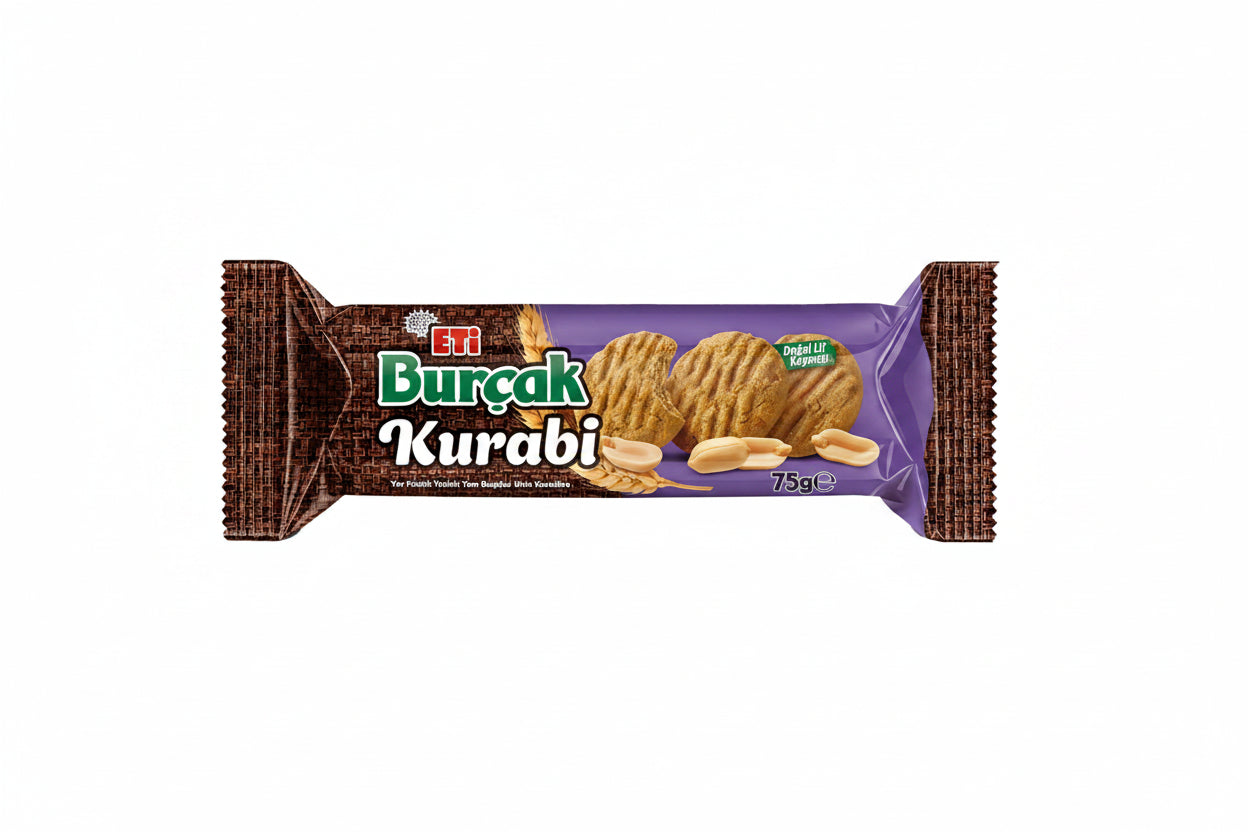 Eti Burçak Kurabi Yer Fıstıklı Tahinli Kurabiye 75g - Batman Sanal Market
