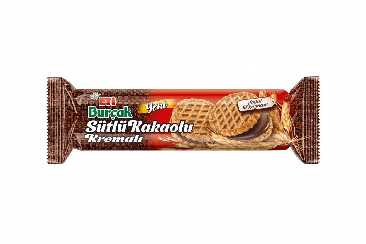 ETİ Burçak Sütlü Kakolu Bisküvi 100G - Batman Sanal Market