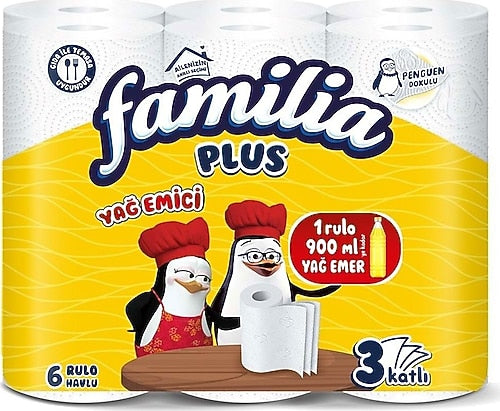 Familia Yağ Emici Kağıt Havlu 6'lı - Batman Sanal Market
