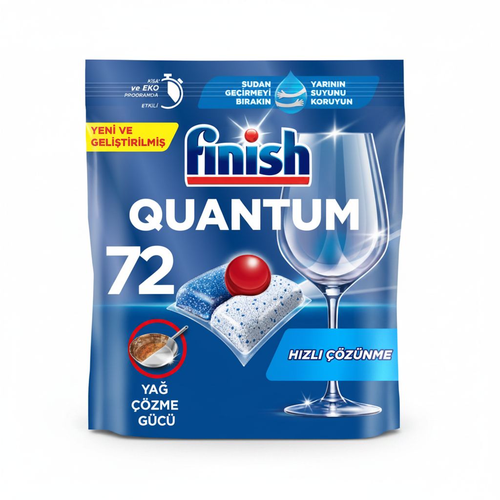 Finish Quantum 72 bulaşık makinesi tableti - Batman Sanal Market
