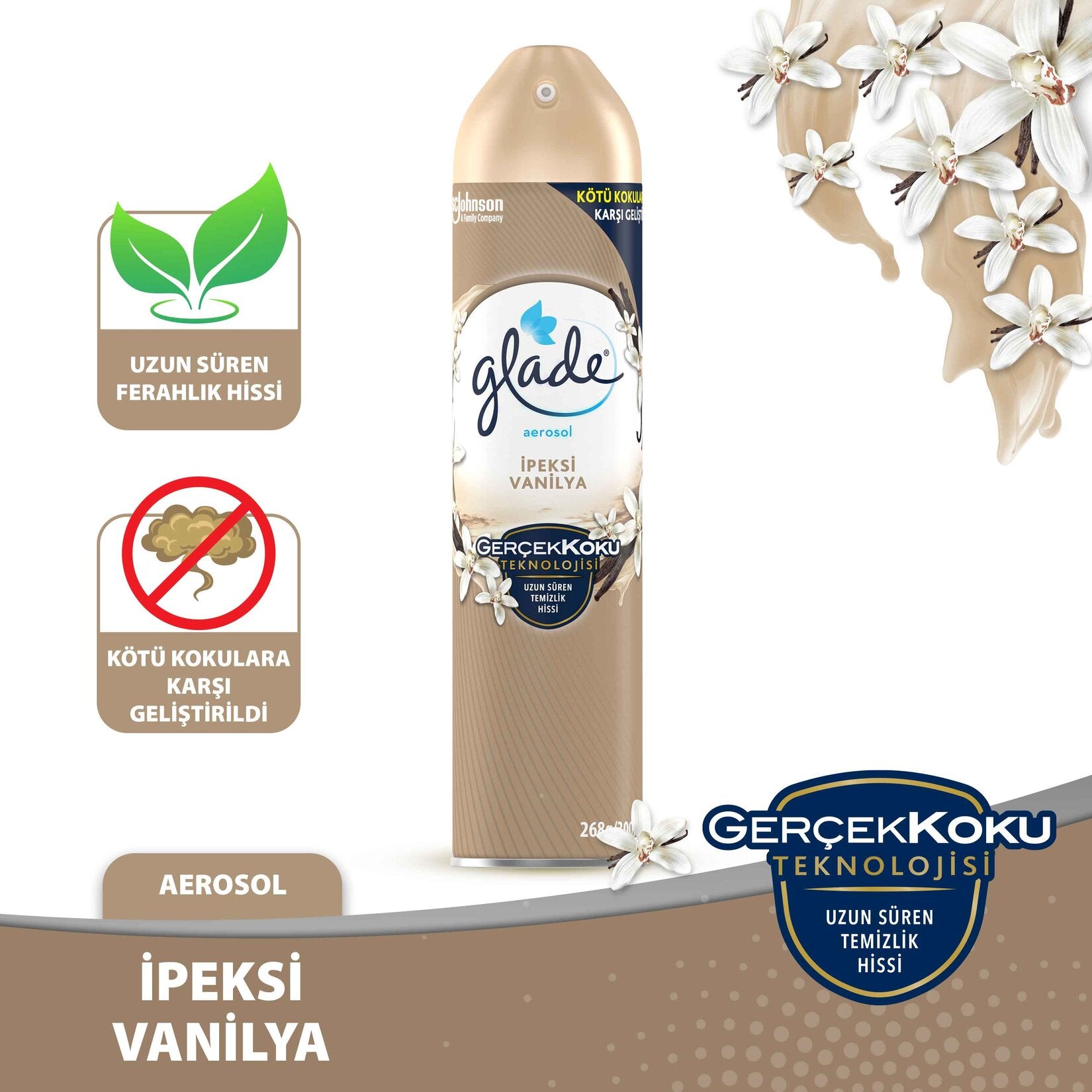 GLADE Oda Kokusu 300 ml İpeksi Vanilya - Batman Sanal Market
