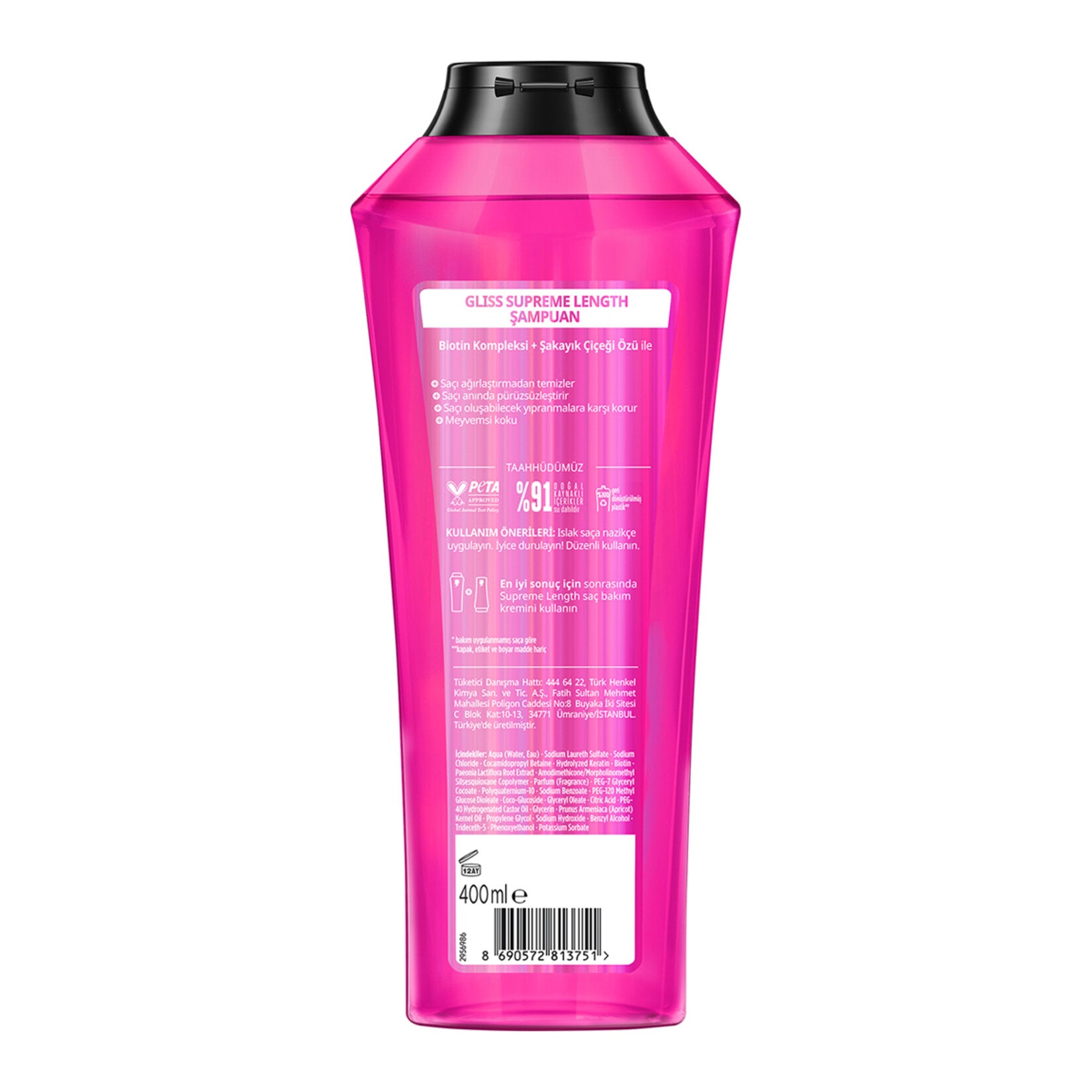 GLISS ŞAMPUAN SUPREME LENGHT 400ML - Batman Sanal Market