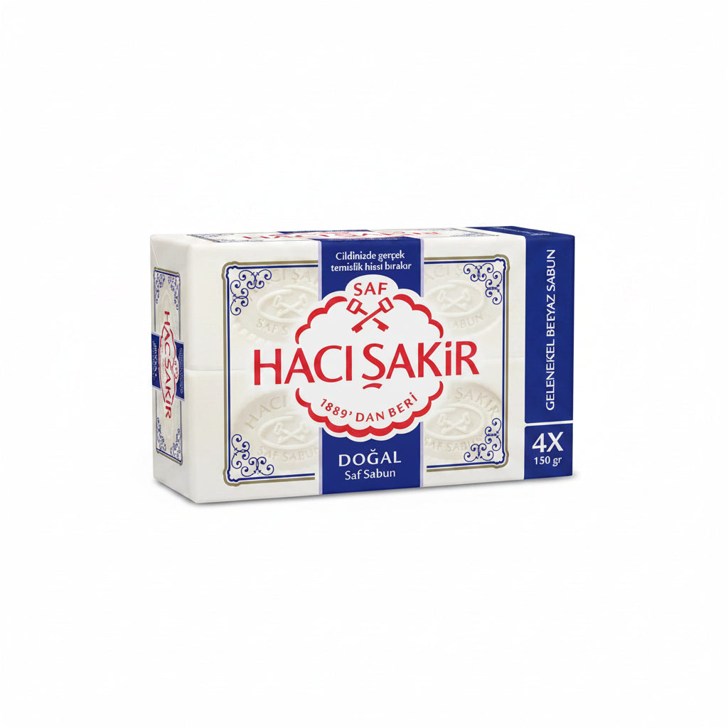 Hacı Şakir Sabun 4X150 Gr Doğal Beyaz - Batman Sanal Market