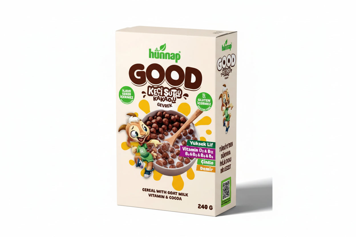 Hünnap Good Keçi Sütlü Kakaolu Şekersiz Gevrek 240 Gr - Batman Sanal Market