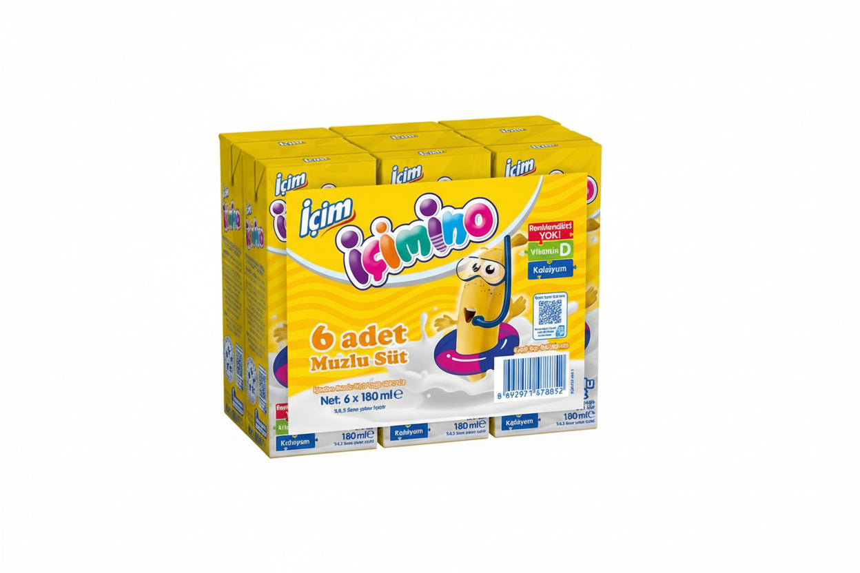 İçim İçimino Muzlu Süt 6x180 Ml