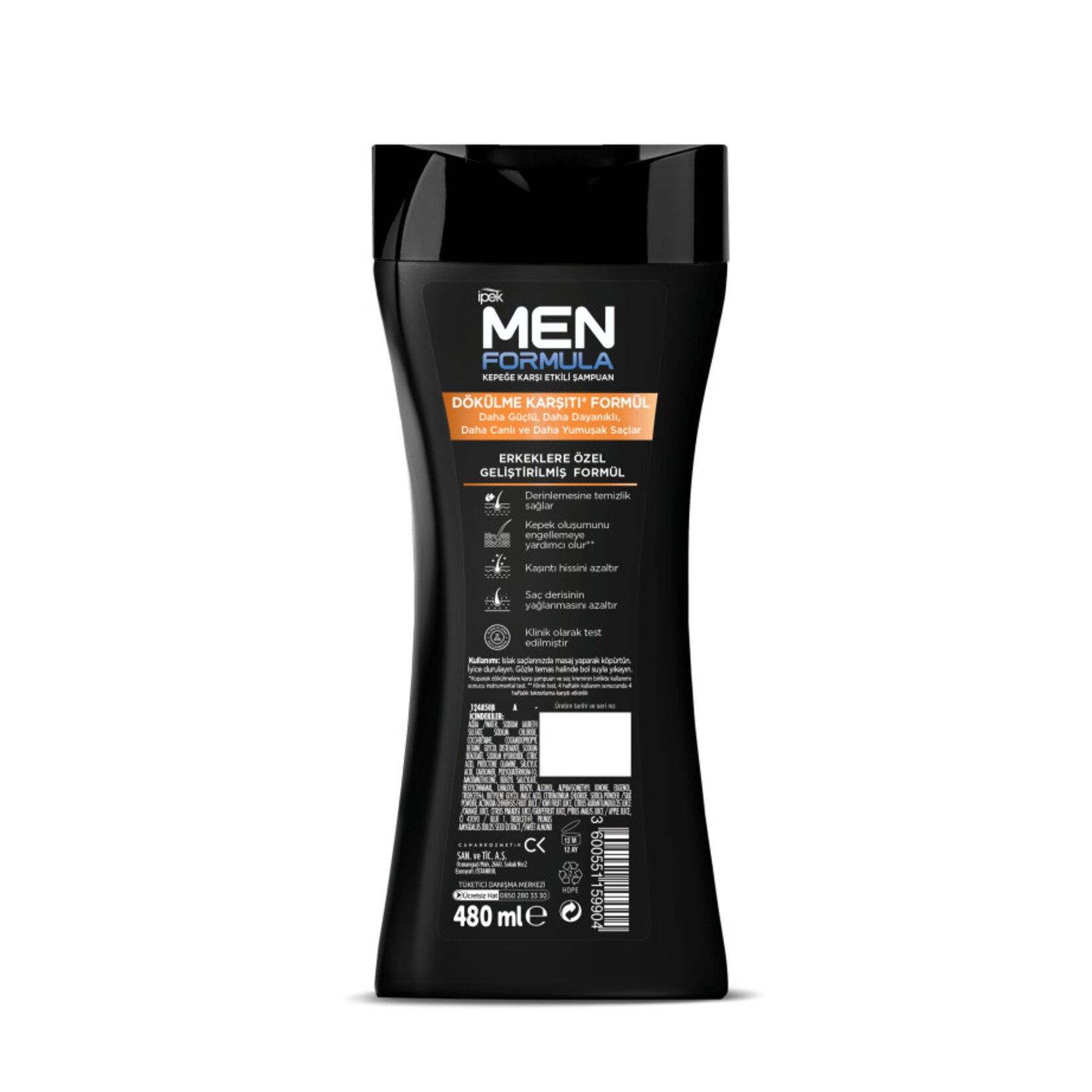 İpek Men Formula Şampuan Dökülme Karşıtı 480 ml - Batman Sanal Market