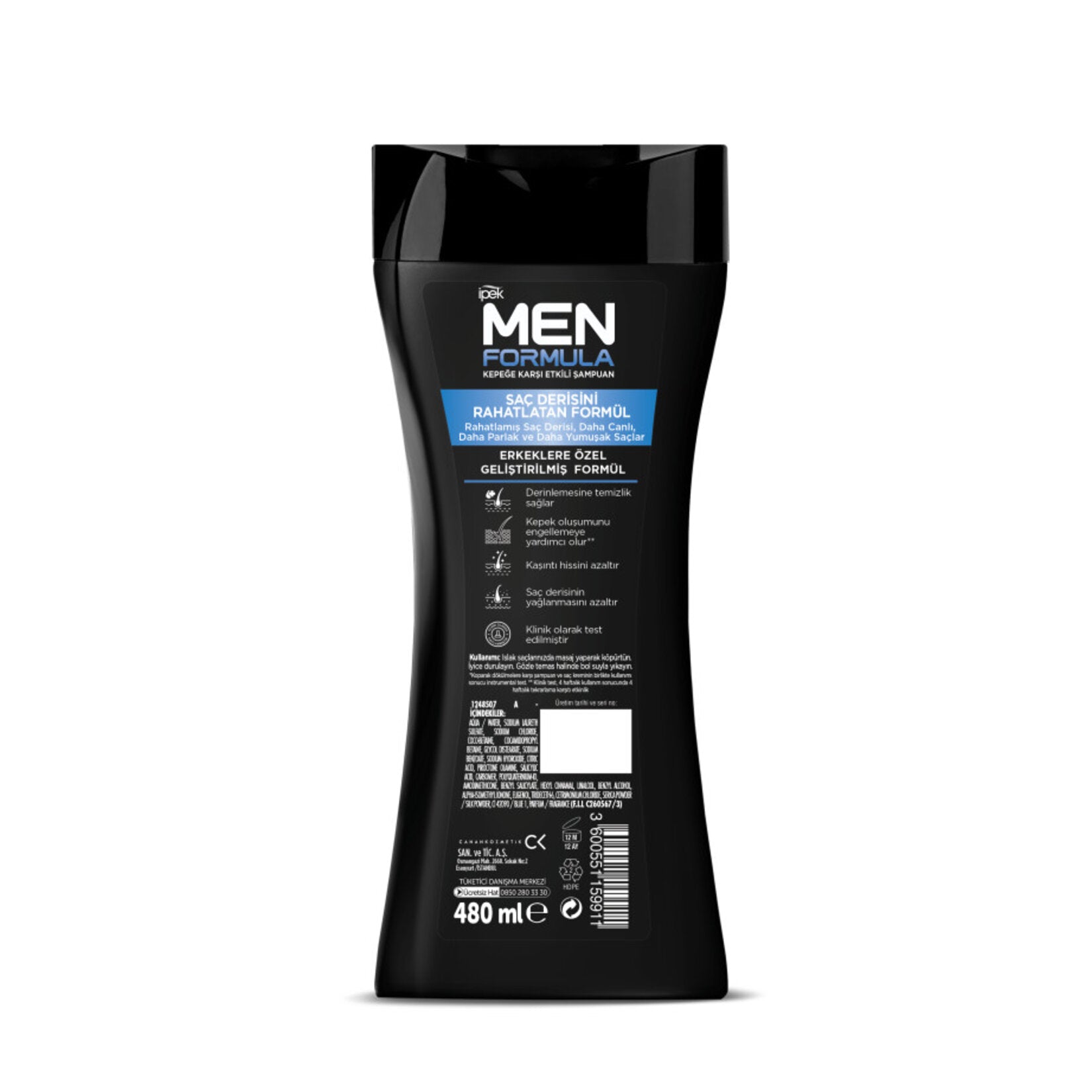 İpek Men Formula Şampuan Saç Derisi Parlatıcı 480 ml - Batman Sanal Market